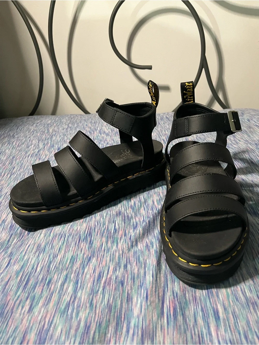 Dr. Martens black Blaire gladiator bouncing soles sandals women’s size 8